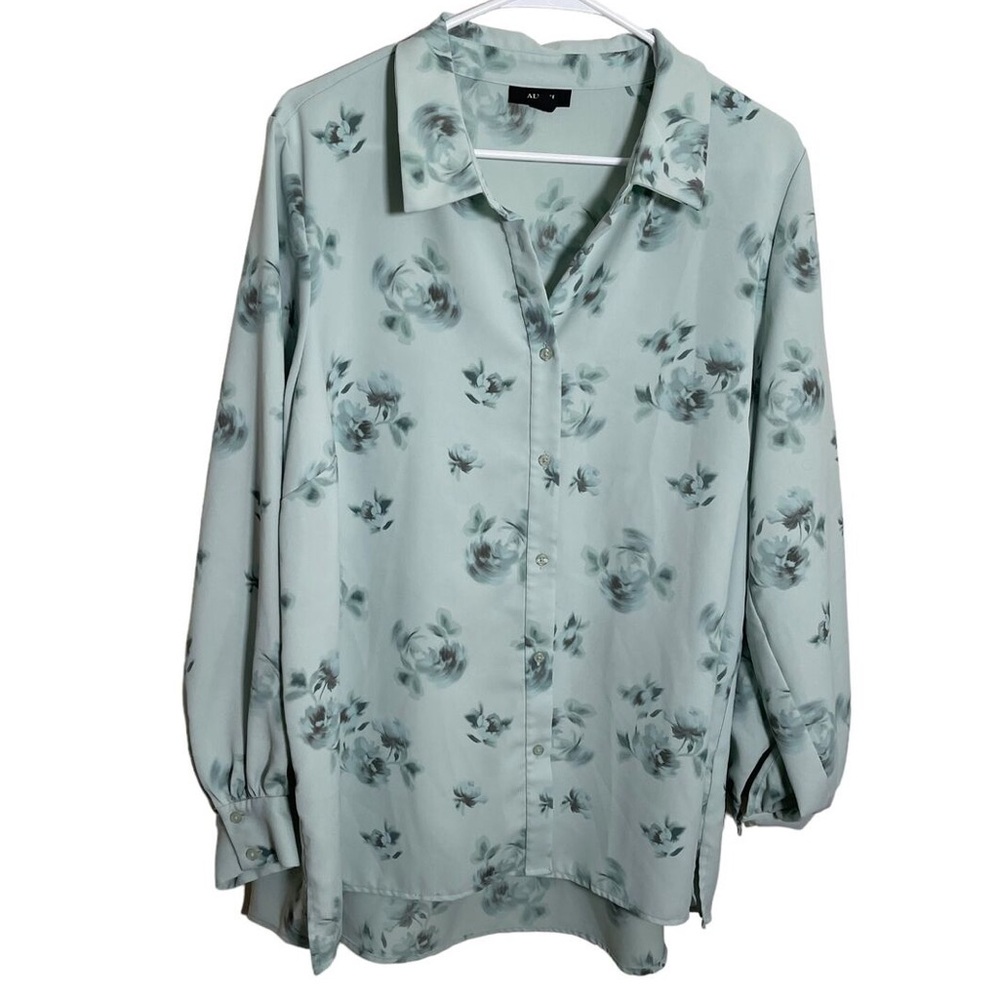 Alfani Soft Green Floral Blouse